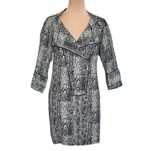 Max Azria 100% Silk Snakeskin Print Dress